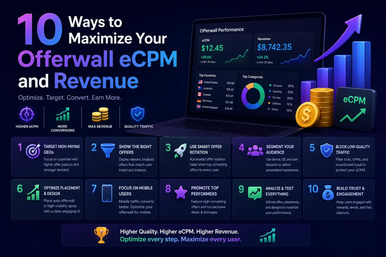 10 Ways to Maximize Your Offerwall eCPM and Revenue