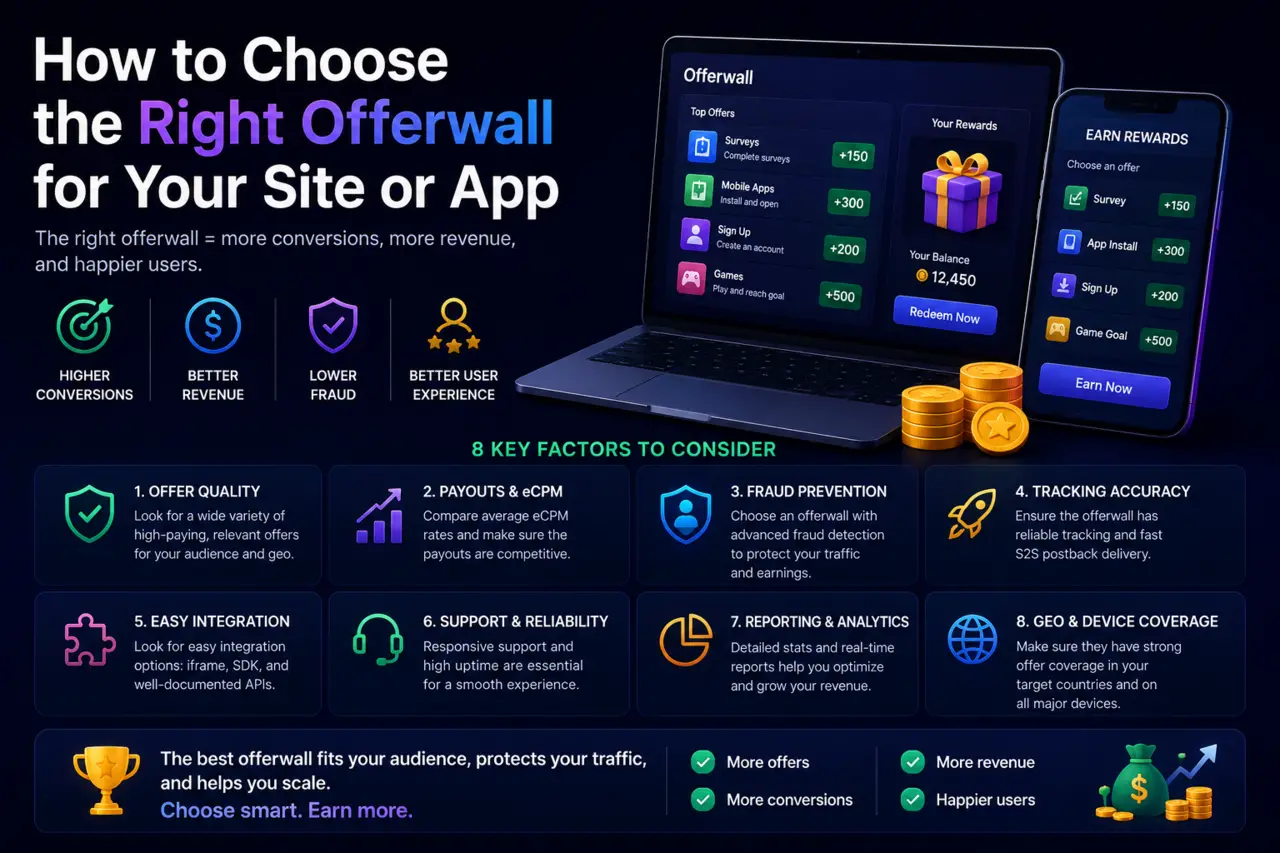 How to Choose the Right Offerwall for Your Site or App