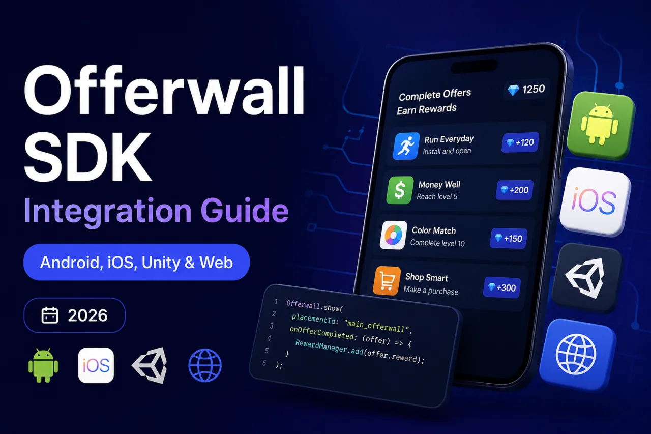 Offerwall SDK Integration Guide: Android, iOS, Unity & Web (2026)